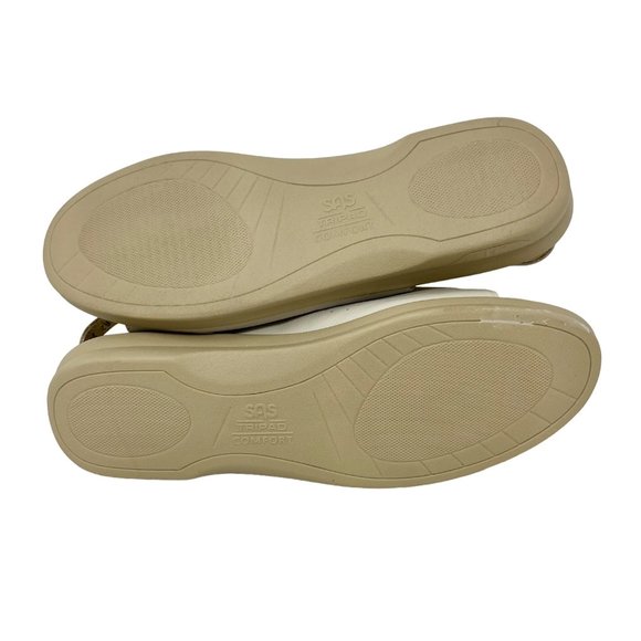 SAS Women's Beige Leather Triple Strap Trio Sandal A2215886 Size 12M - Excellen - Picture 6 of 7